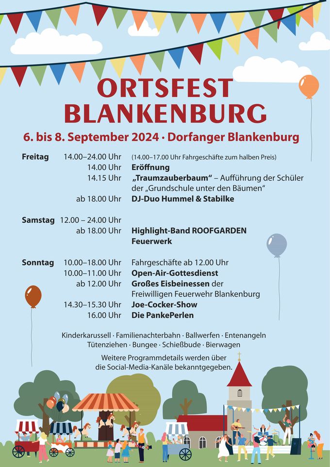 Blankenburger Ortsfest 2024 Plakat 2 680